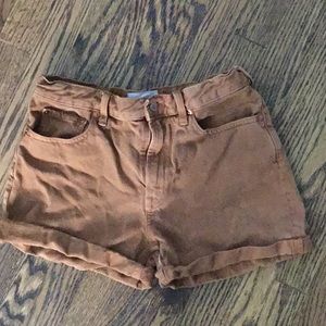 Everlane the denim short size 25 like new rust brown terracotta color